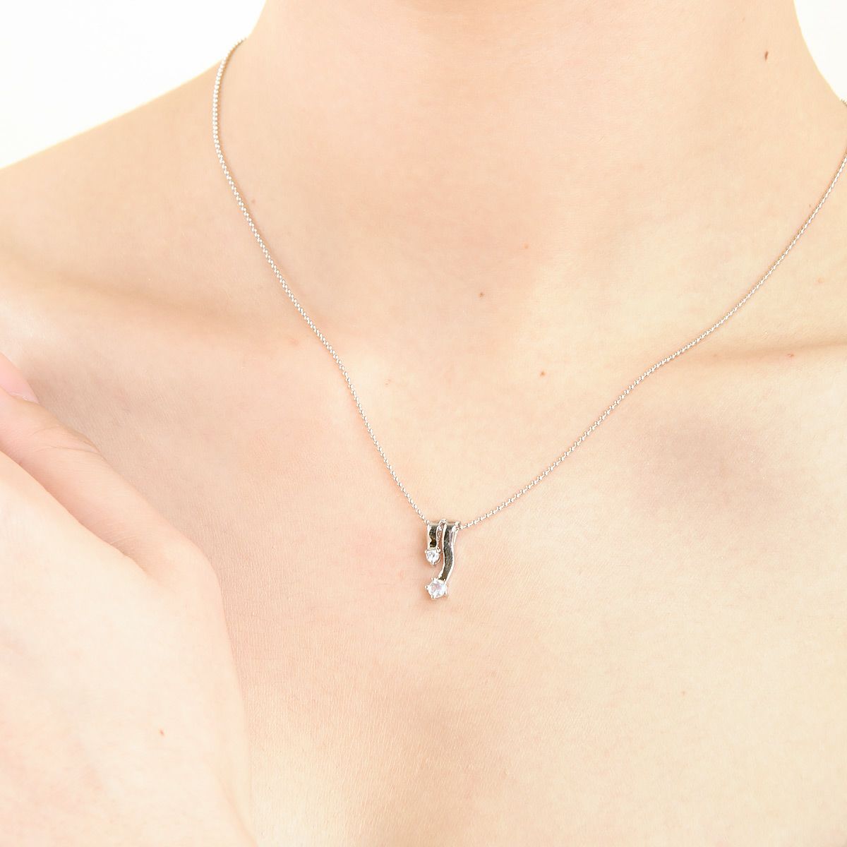 6月誕生石ムーンストーン★ダブルラインネックレス