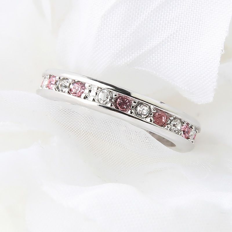 10月誕生石スワロフスキー★エタニティピンキーリング