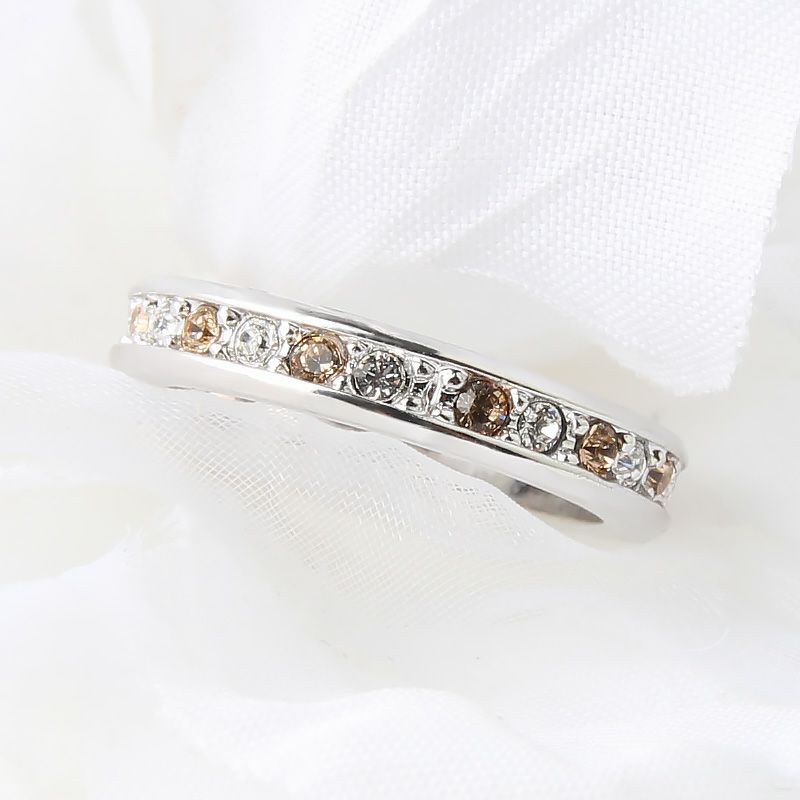 11月誕生石スワロフスキー★エタニティピンキーリング