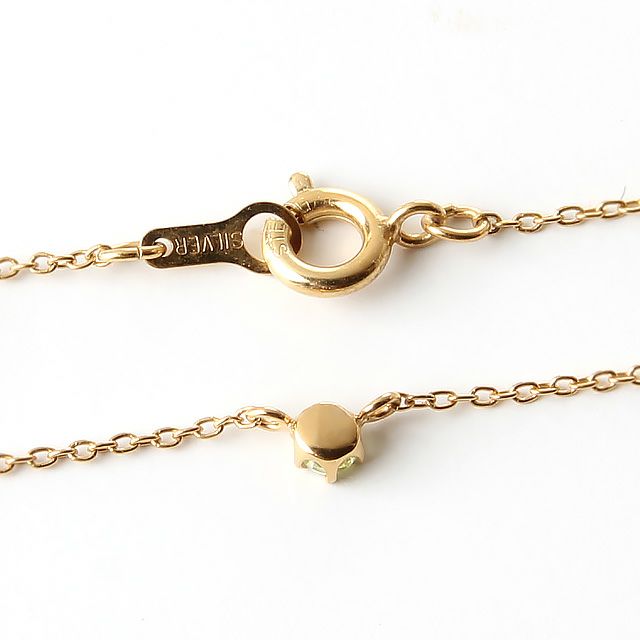 2月誕生石アメジスト★一粒華奢ネックレス