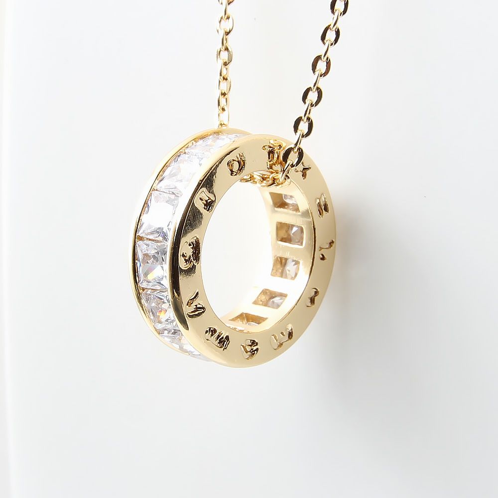 YGエタニティリング★ダイヤモンドCzネックレス