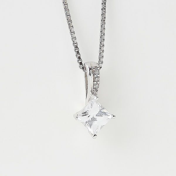 SVR925★スクエアダイヤモンドCzネックレス