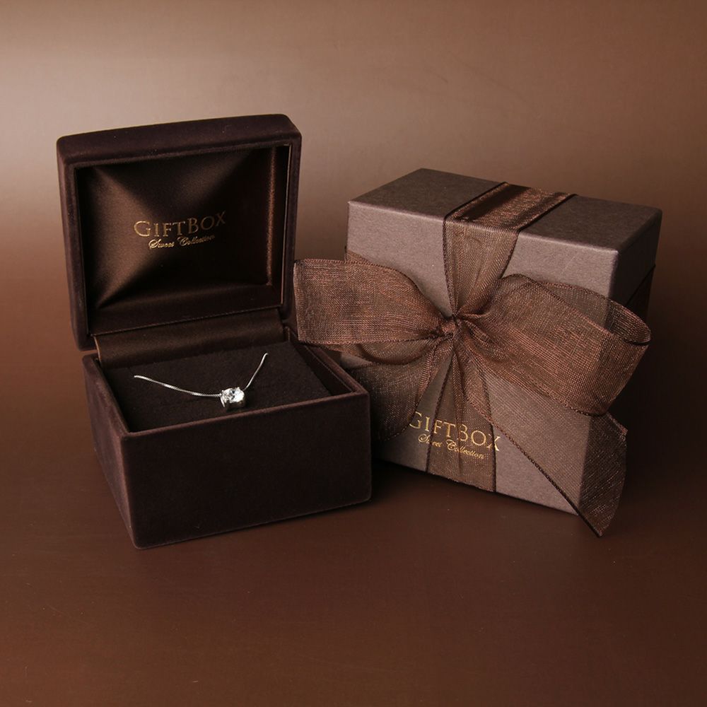 SVR925★1カラットCz立爪ネックレス