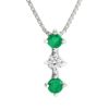 5月誕生石エメラルド★トリロジーネックレス