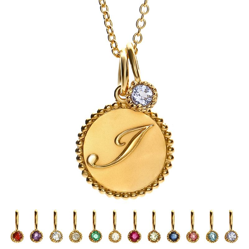 誕生石 イニシャル ゴールド ネックレス 楽天市場】イニシャル 誕生石 ネックレス 18金 18K K18 10金 10K