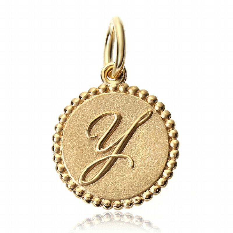 選べる誕生石&イニシャル【Y】ネックレス ゴールド | 誕生石