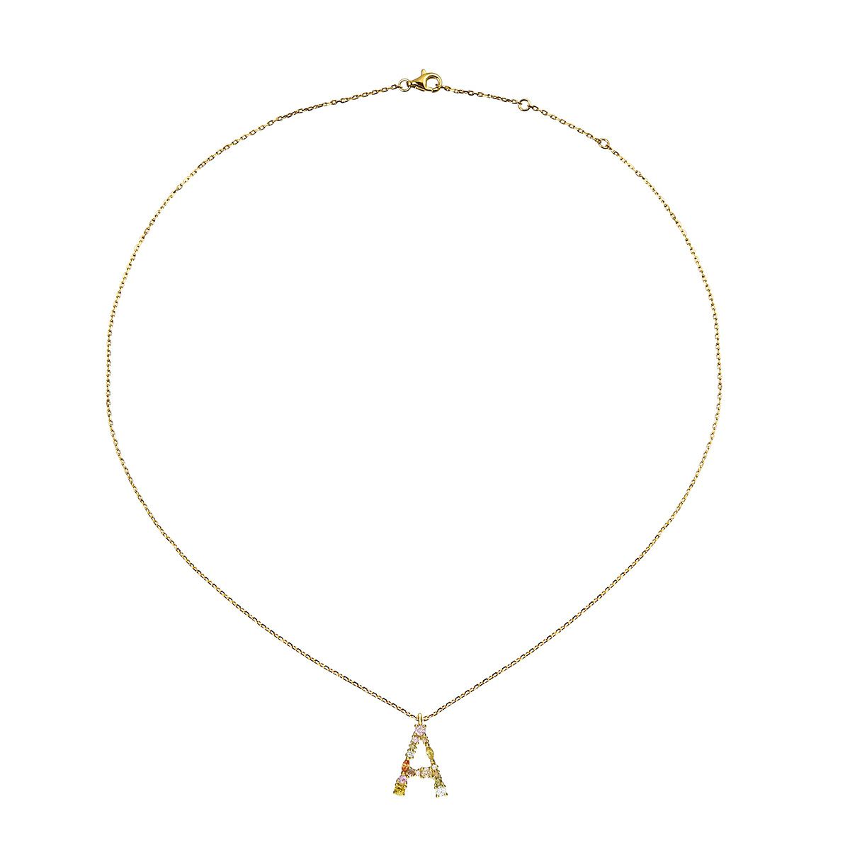 スワロフスキー★イニシャル【A】アミュレット ネックレス