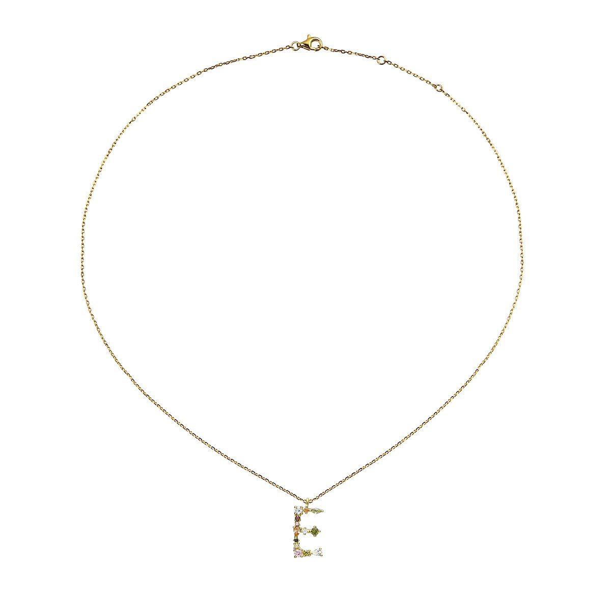 スワロフスキー★イニシャル【E】アミュレット ネックレス