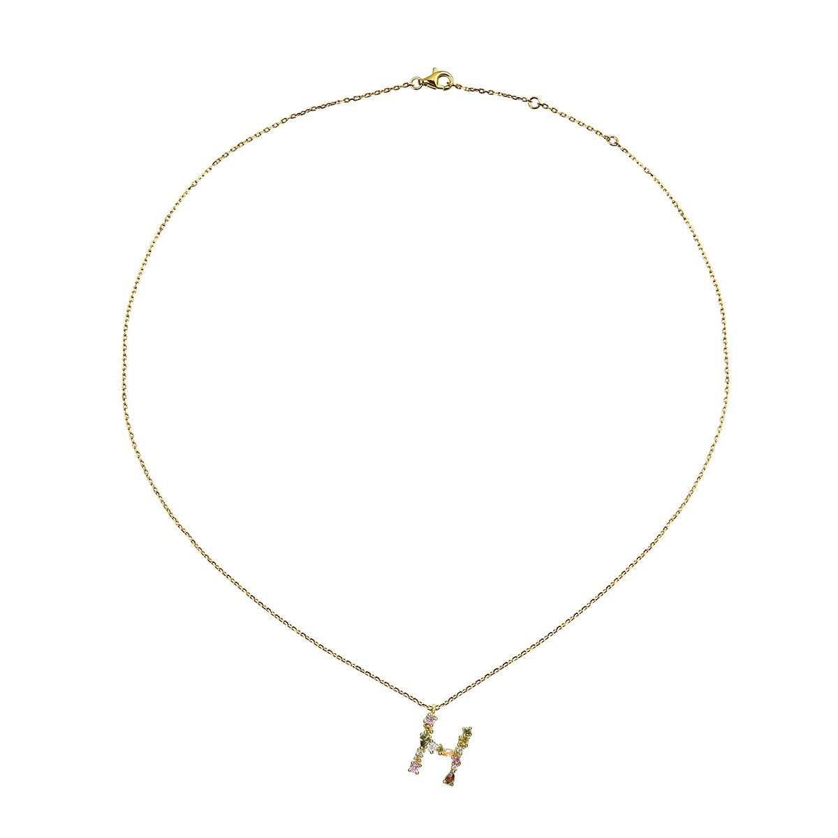 スワロフスキー★イニシャル【H】アミュレット ネックレス