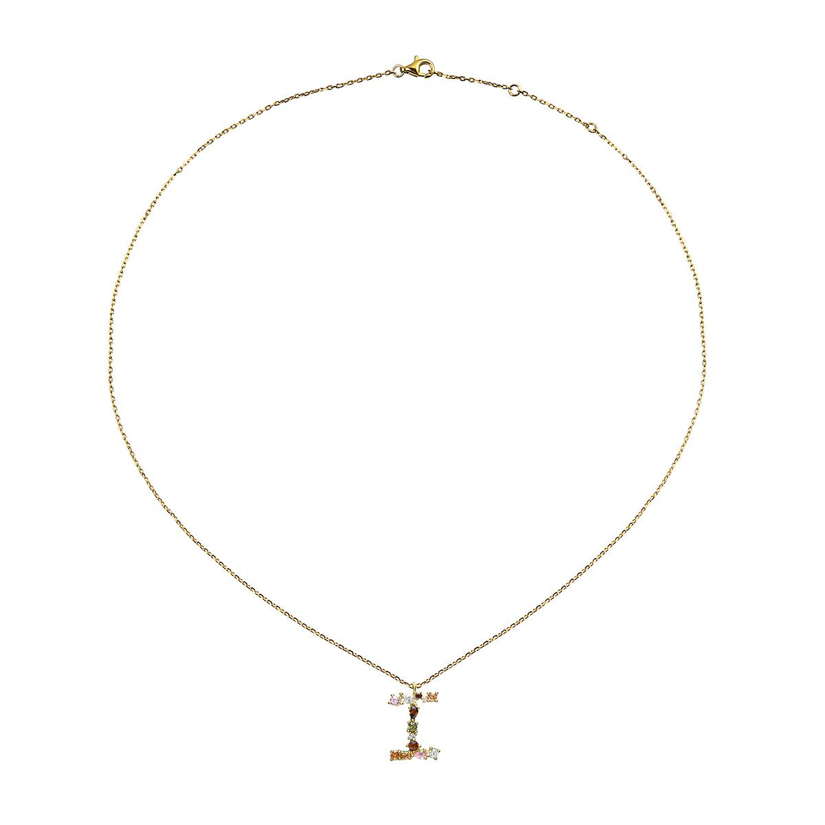 スワロフスキー★イニシャル【i】アミュレット ネックレス