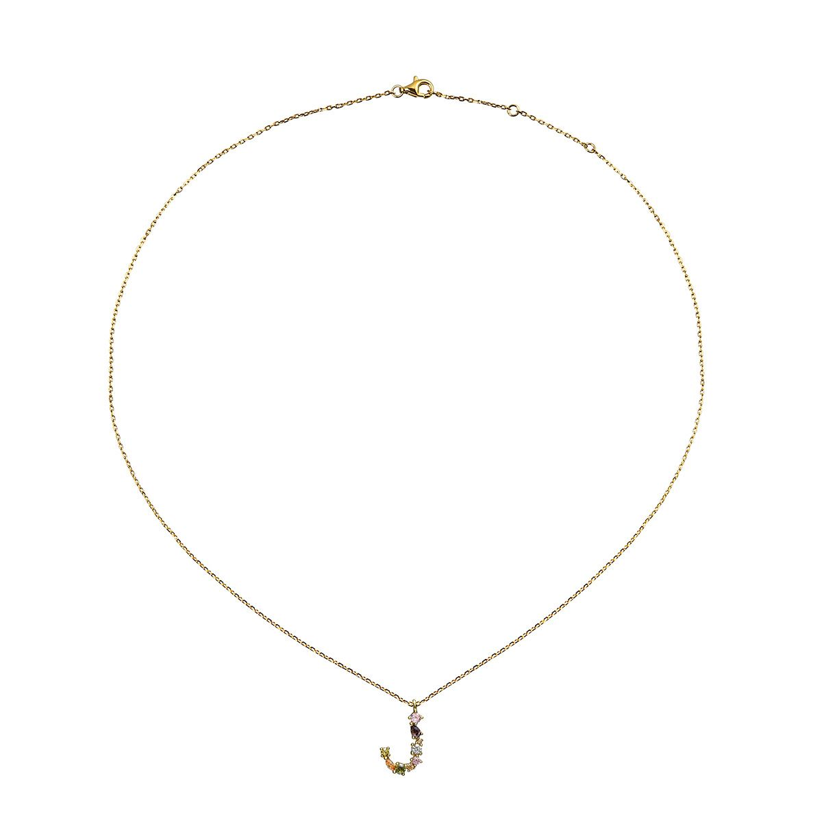 スワロフスキー★イニシャル【J】アミュレット ネックレス