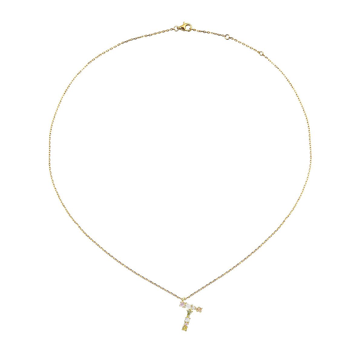 スワロフスキー★イニシャル【T】アミュレット ネックレス