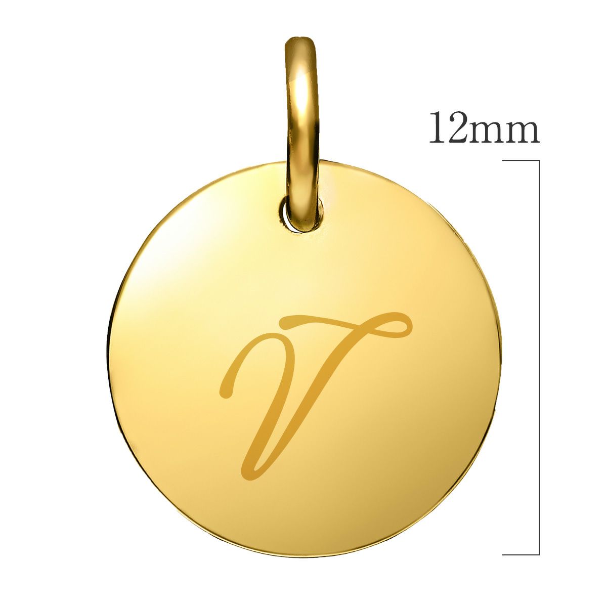 ダブルイニシャルネックレス【V】金属アレルギー対応