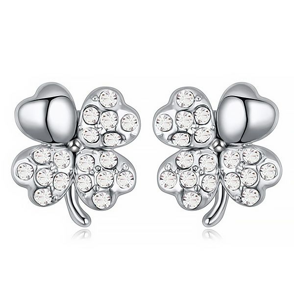スワロフスキー★クローバーピアス