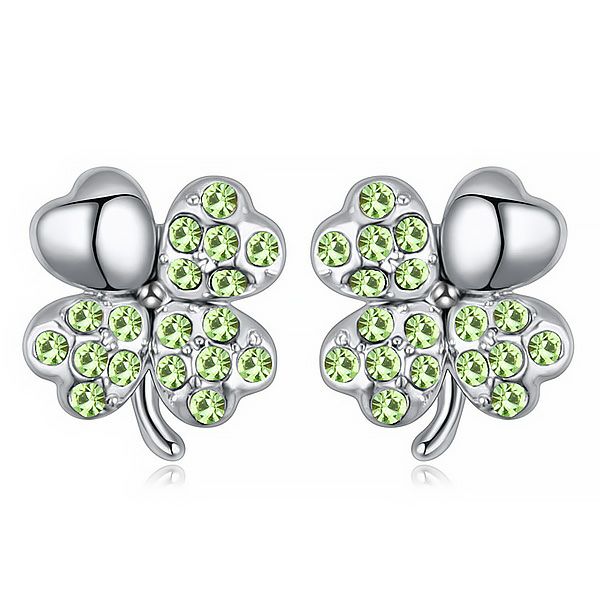 スワロフスキー★クローバーピアス