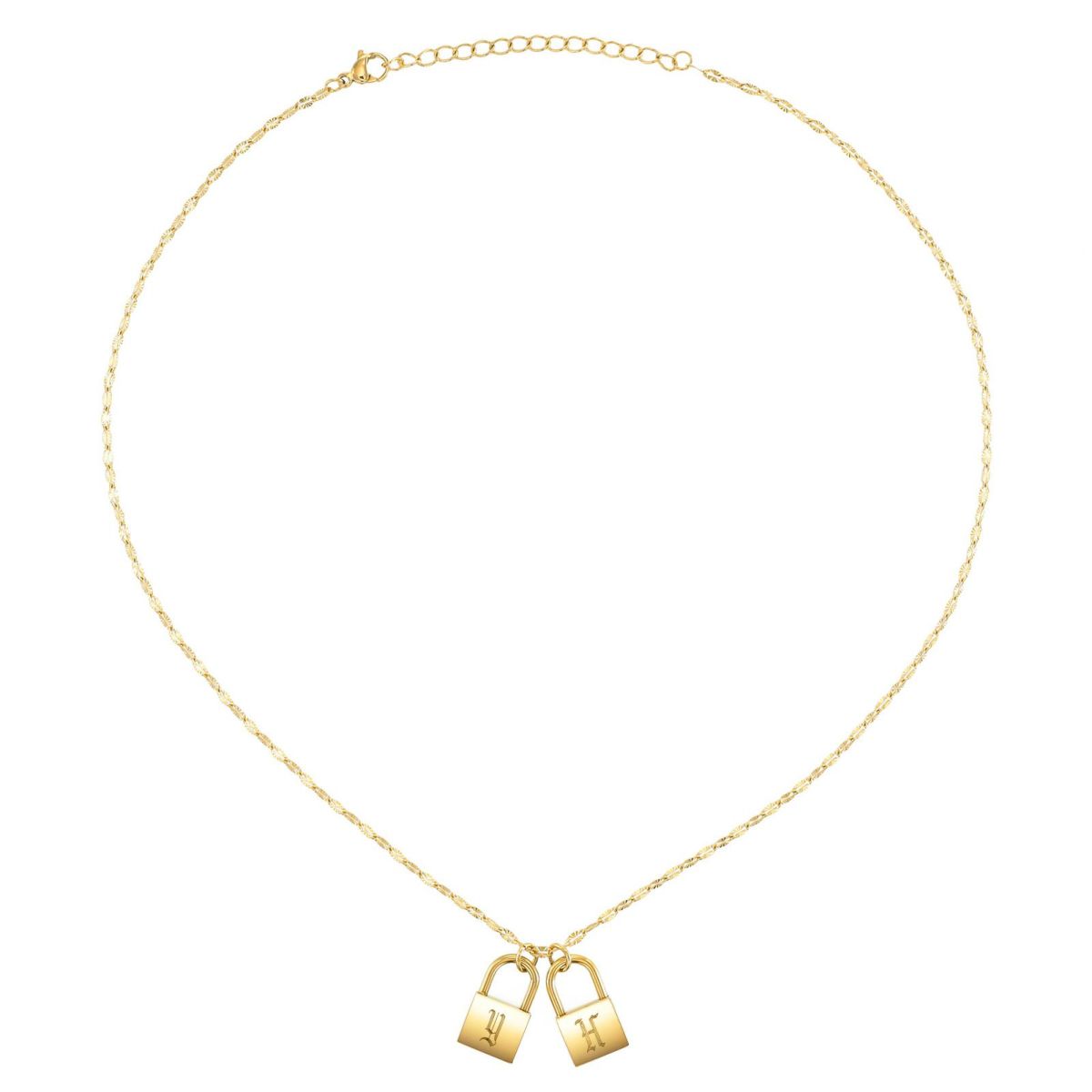 南京錠イニシャルネックレス【Y】金属アレルギー対応